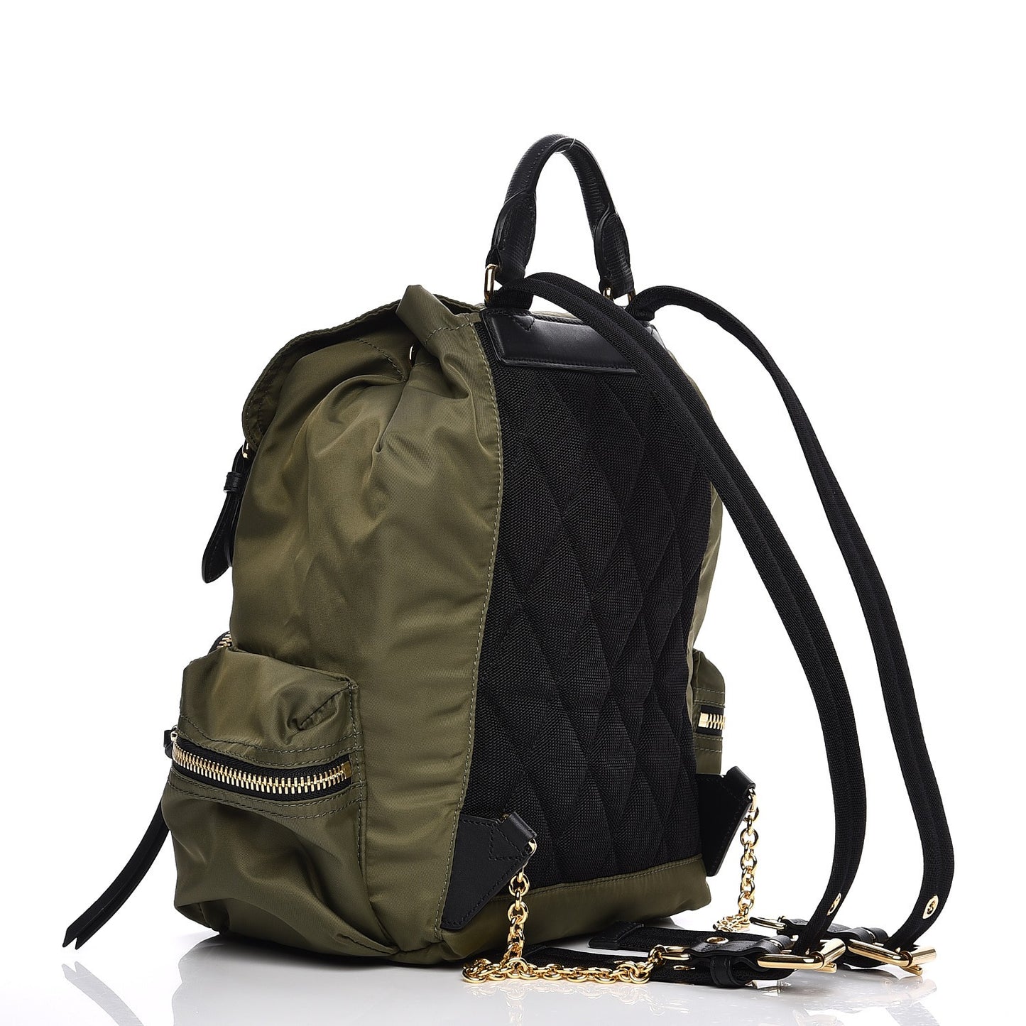Nylon Patches Medium Rucksack Green