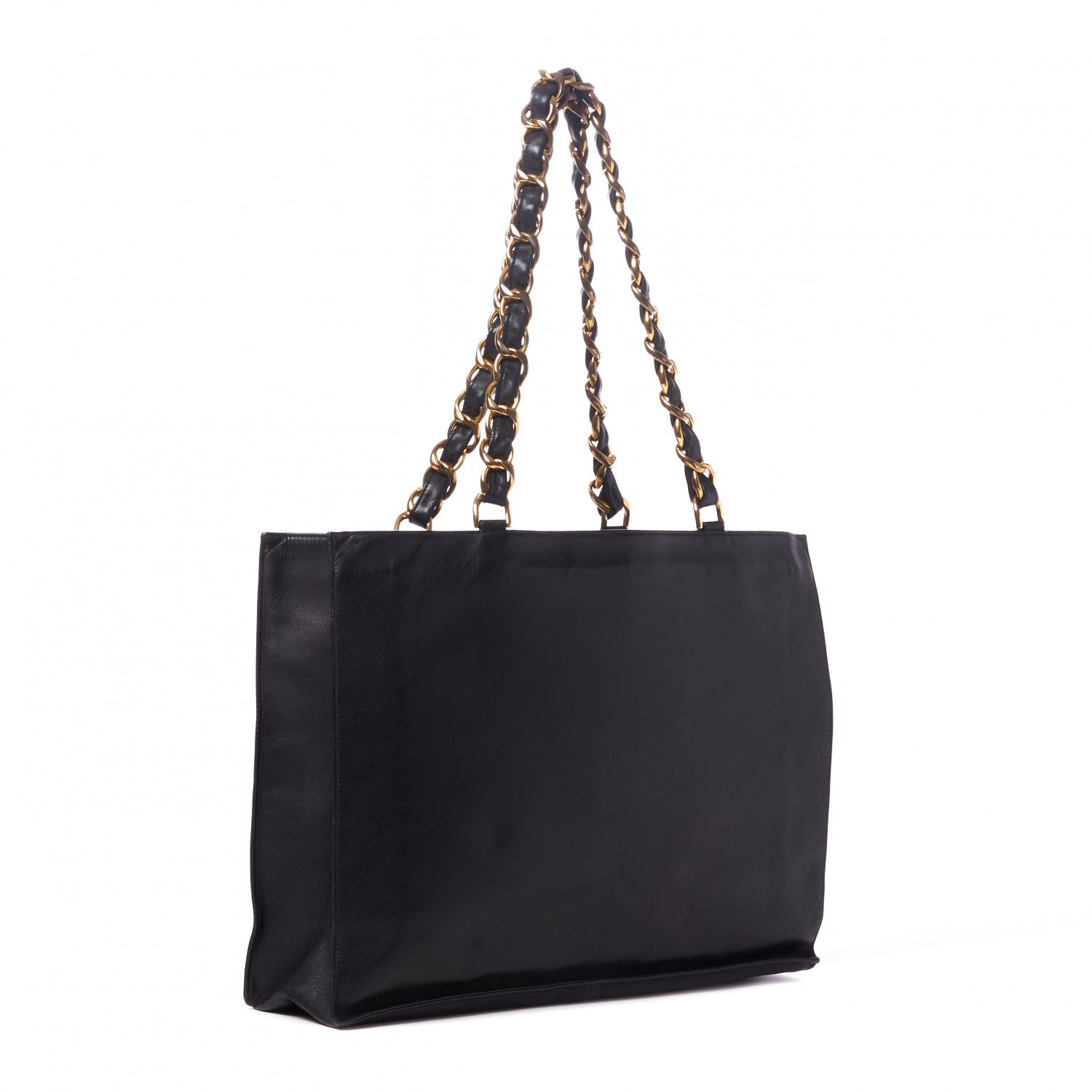 Chanel Lambskin CC Tote Black 2 of 10