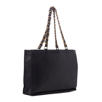 Chanel Lambskin CC Tote Black 2 of 10