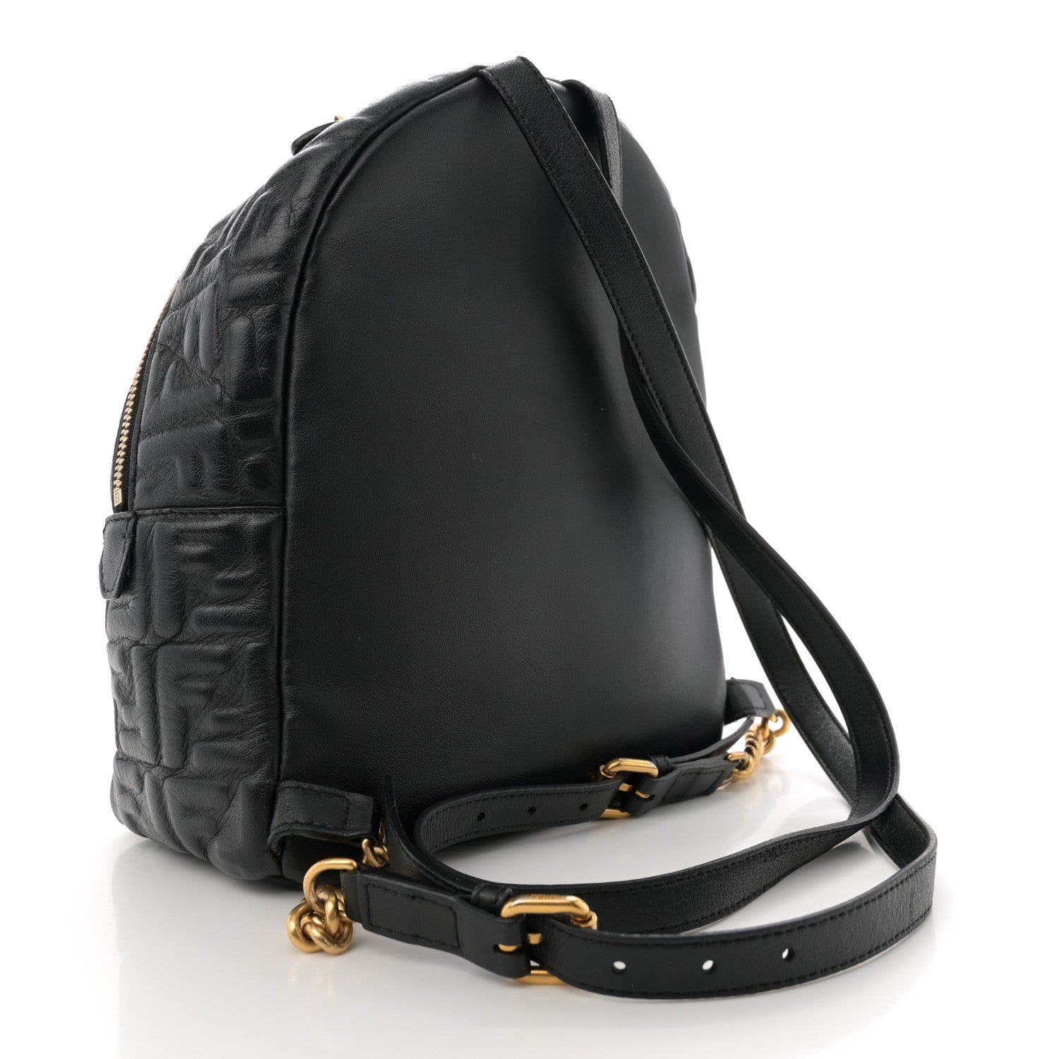Fendi Nappa FF 1974 Embossed Mini Backpack Black 3 of 14