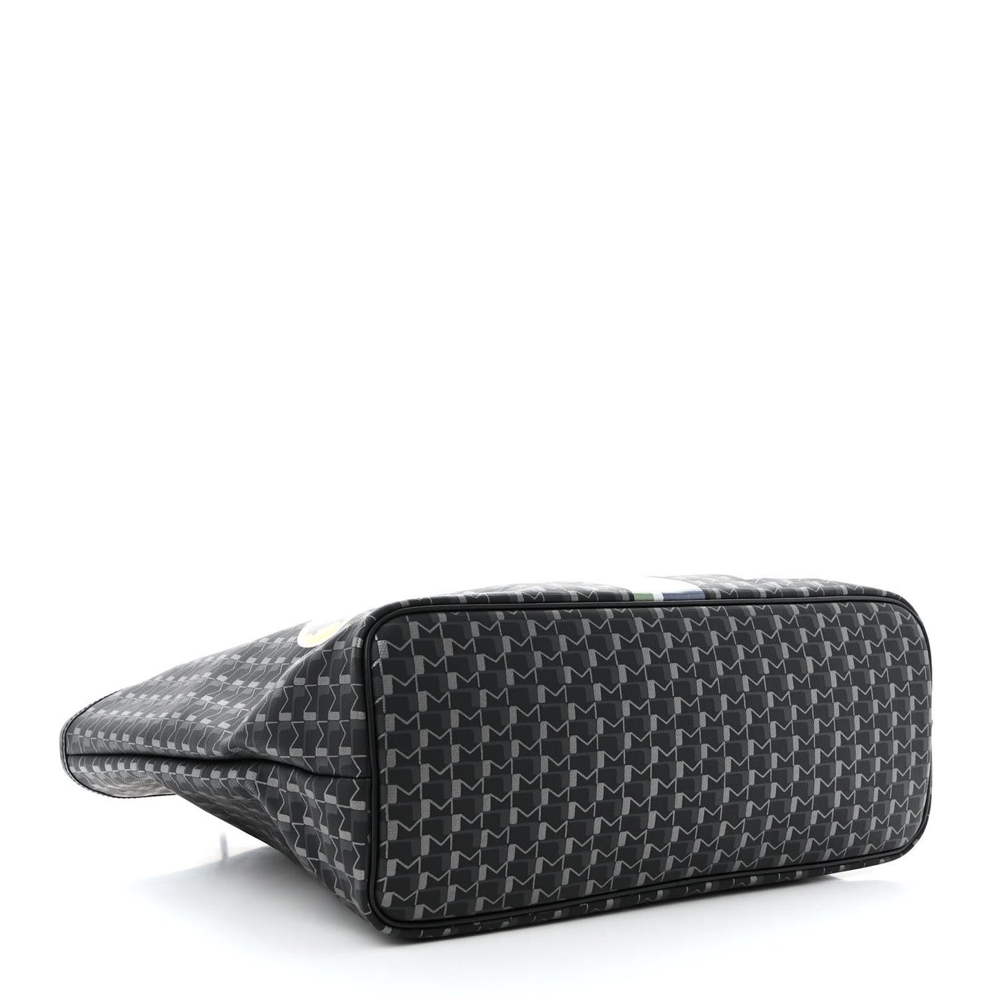Grained Calfskin Canvas 1920 Oh! Tote Ruban MM  Carbon Silver