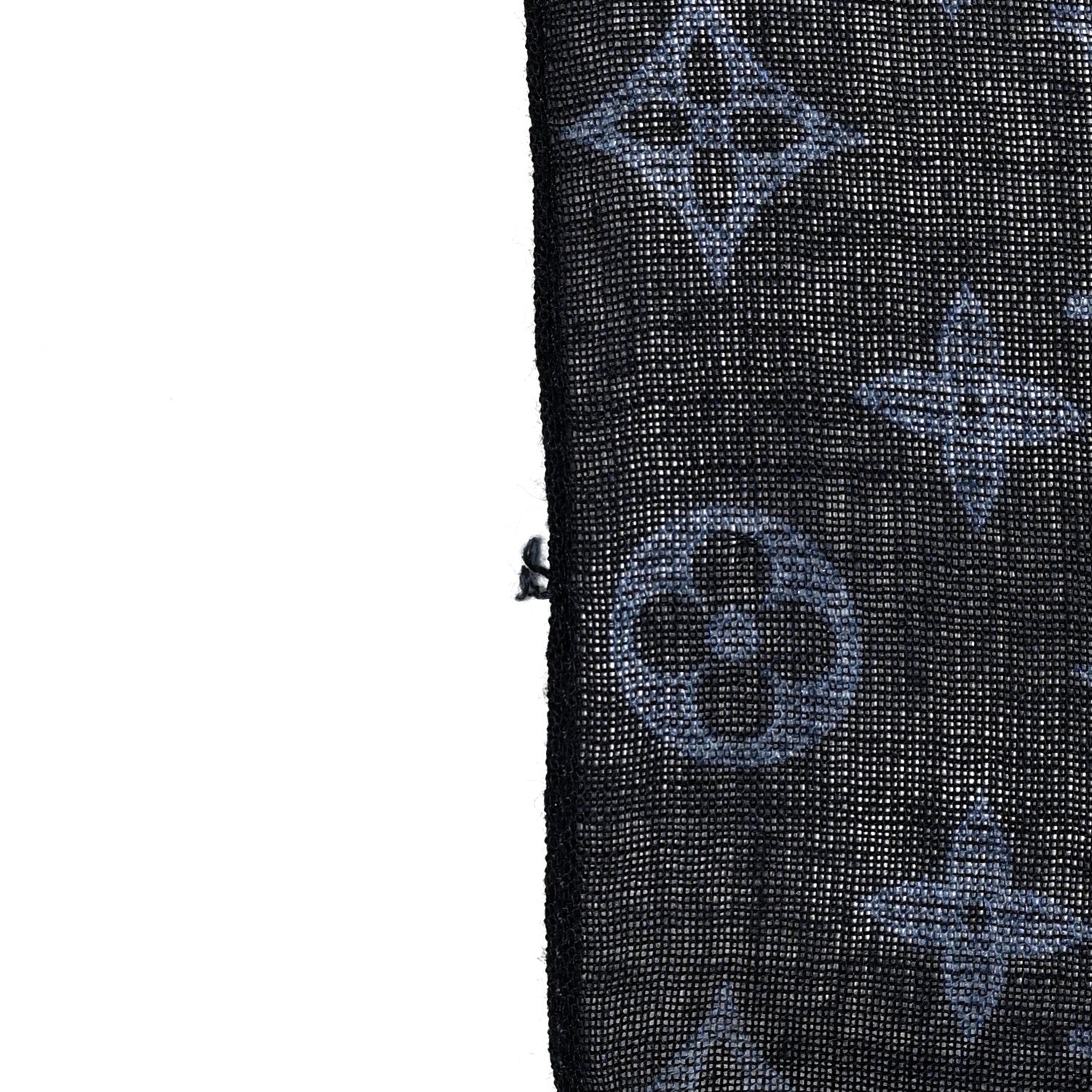 Louis Vuitton Silk Cashmere LV List City Scarf Navy White 2 of 6