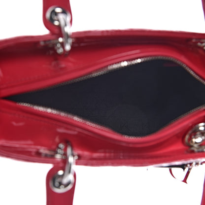 Christian Dior Patent Cannage Medium Lady Dior Fuchsia 5 of 11