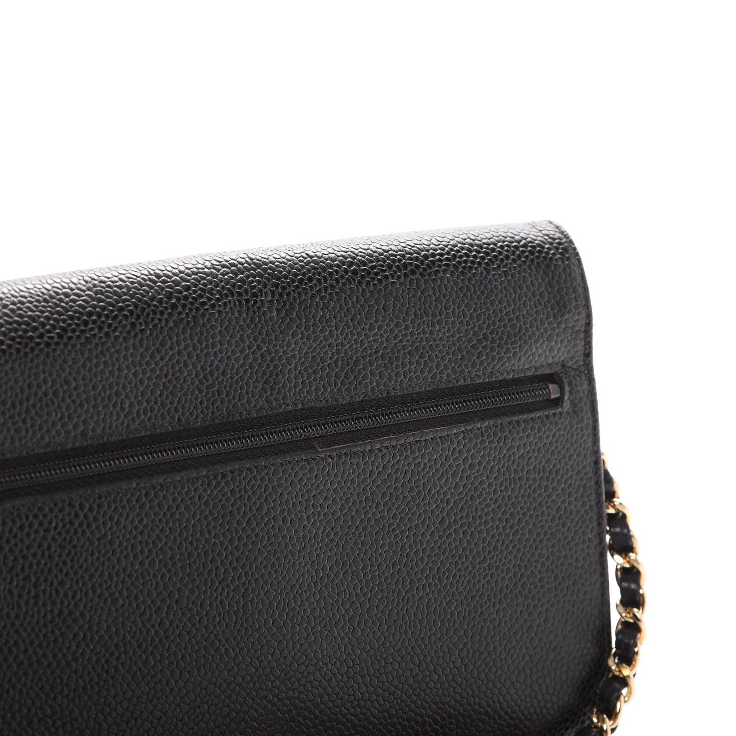 Chanel Caviar Timeless CC Wallet On Chain WOC Black 12 of 12