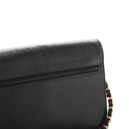 Chanel Caviar Timeless CC Wallet On Chain WOC Black 12 of 12