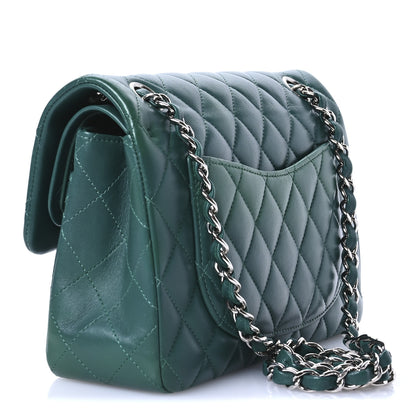 Chanel Lambskin Quilted Small Double Flap Green 3 of 10