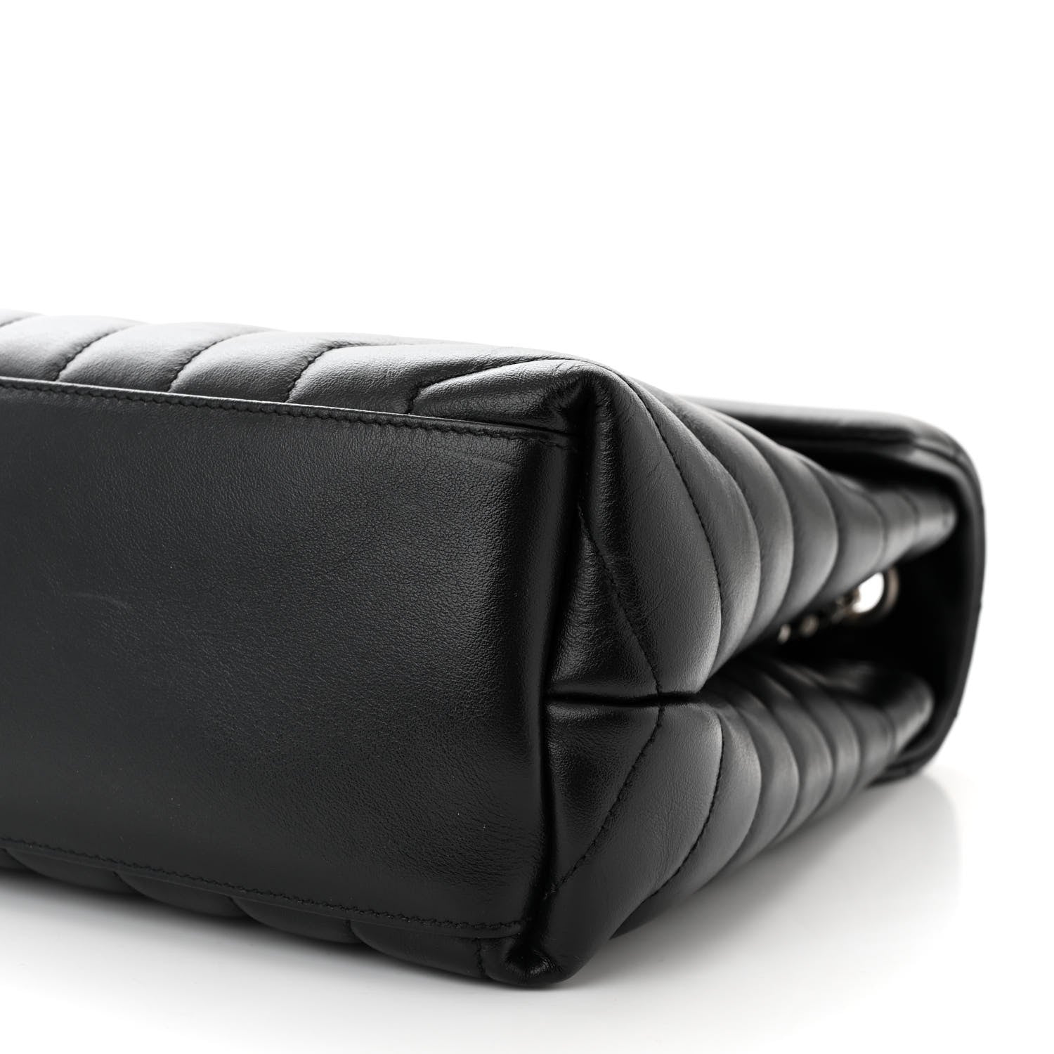 Saint Laurent Calfskin Y Quilted Monogram Medium Loulou Chain Satchel Black 10 of 10