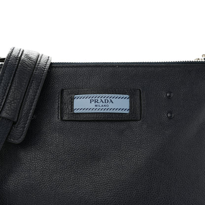 Prada Glace Calf Etiquette Crossbody Black Astrale 10 of 13