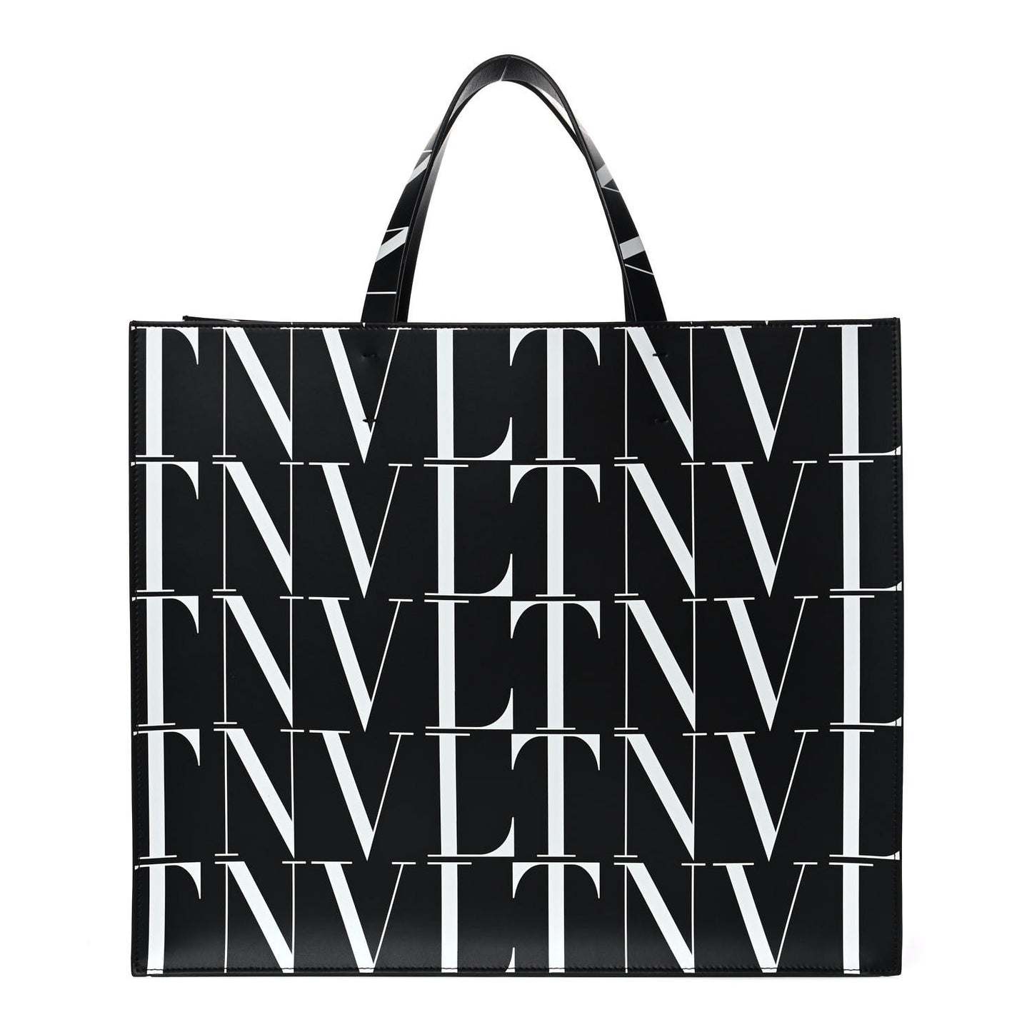Calfskin VLTN Times Tote Bag Black