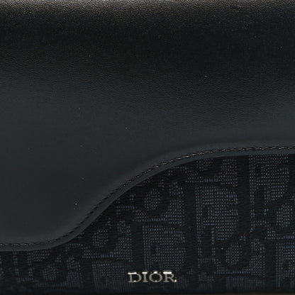 Christian Dior Oblique Smooth Calfskin Elite Shoulder Pouch Black 10 of 12