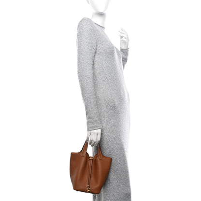 Hermes Taurillon Clemence Picotin Lock 18 PM Gold 1 of 10