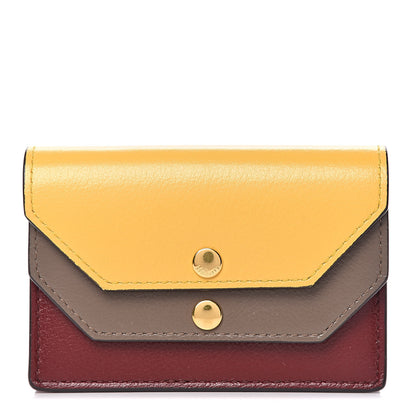 Mulberry Smooth Calfskin Multiflap Card Case Wallet Sunflower Clay Crimson 1 of 7