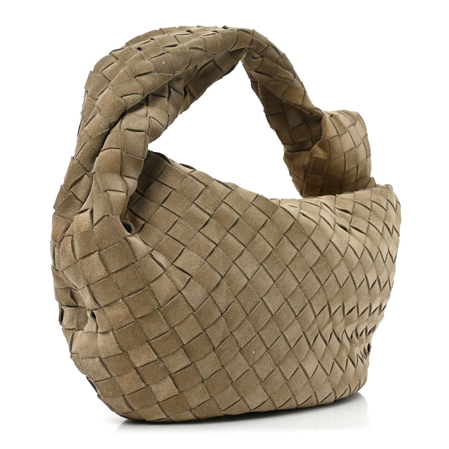 Suede Calfskin Intrecciato Teen Jodie Hobo Beige