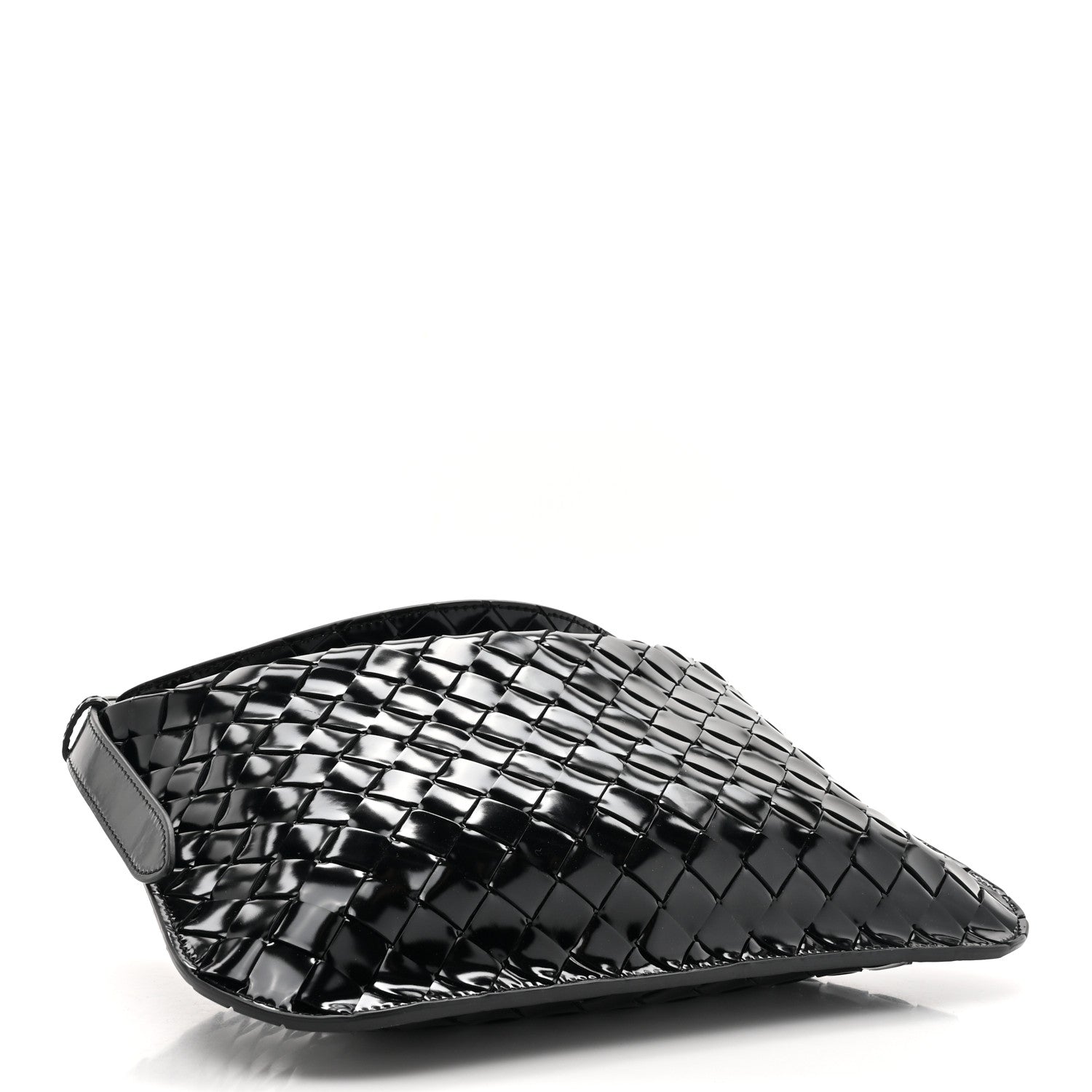 Bottega Veneta Patent Intrecciato Shoulder Bag Black 4 of 10
