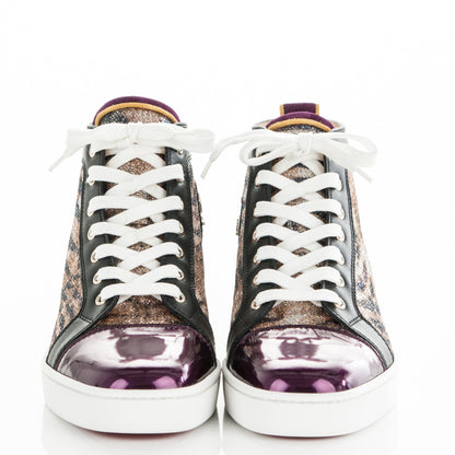 Christian Louboutin Metallic Gloss Glitter Sirene Louis Orlato Flat Sneakers 40.5 Gold 2 of 10
