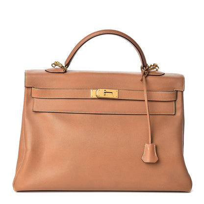 Hermes Courchevel Kelly Retourne 40 Tabac Camel 1 of 18
