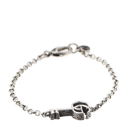 Gucci Sterling Silver Double G Key Bracelet 1 of 6