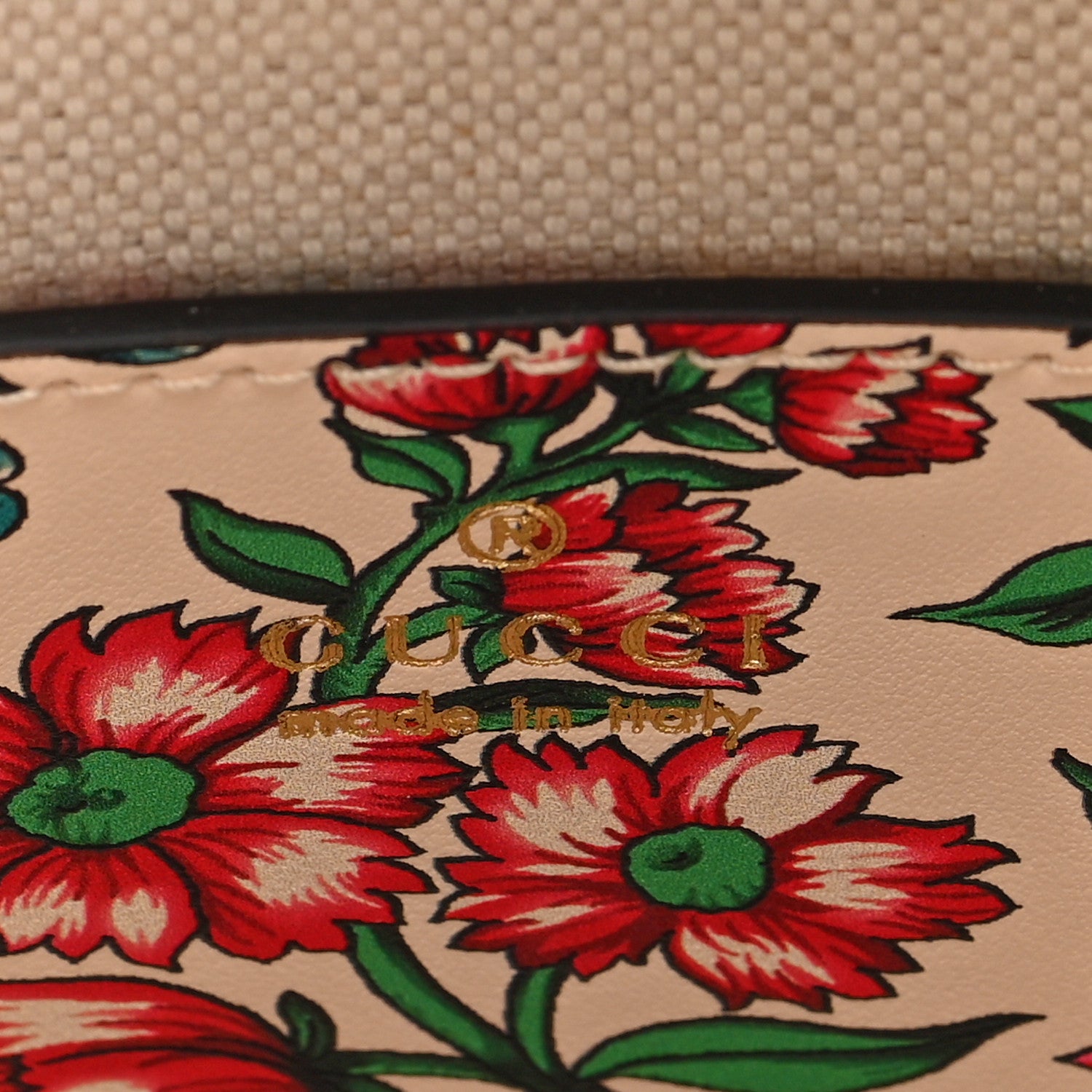 Gucci Calfskin Brit Roses Print Matelasse Diagonal Mini Interlocking G Heart Shoulder Bag Multicolor Multicolor 6 of 9