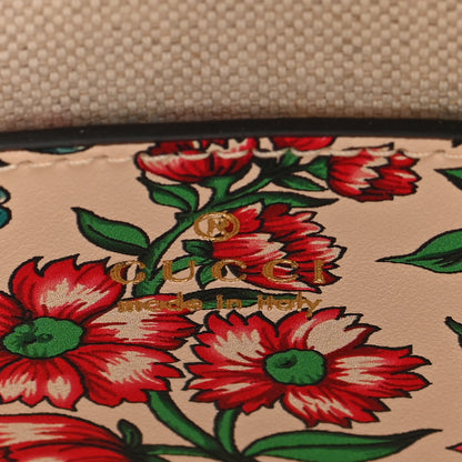 Gucci Calfskin Brit Roses Print Matelasse Diagonal Mini Interlocking G Heart Shoulder Bag Multicolor Multicolor 6 of 9