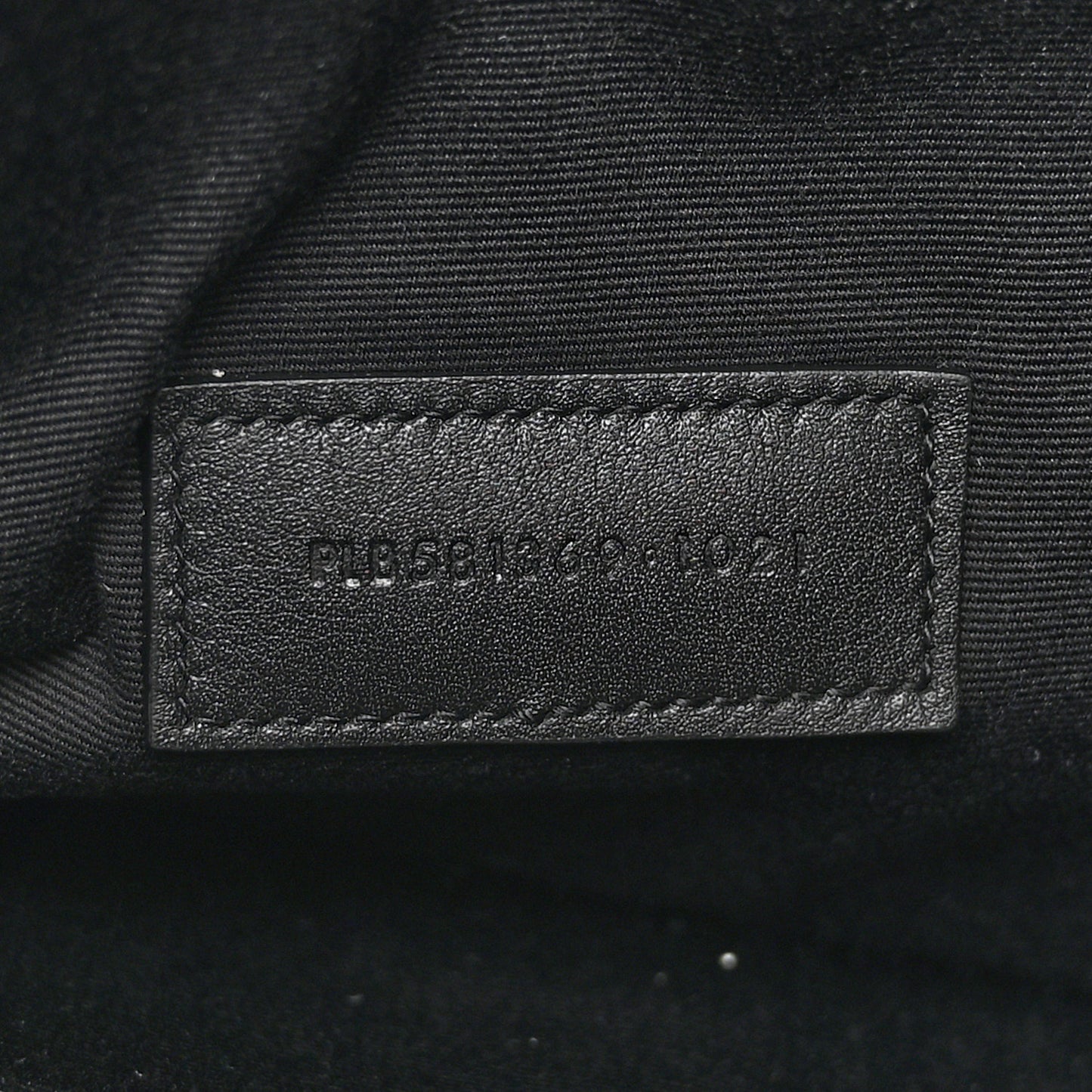 Linen Canvas Rive Gauche Zipped Pouch Black