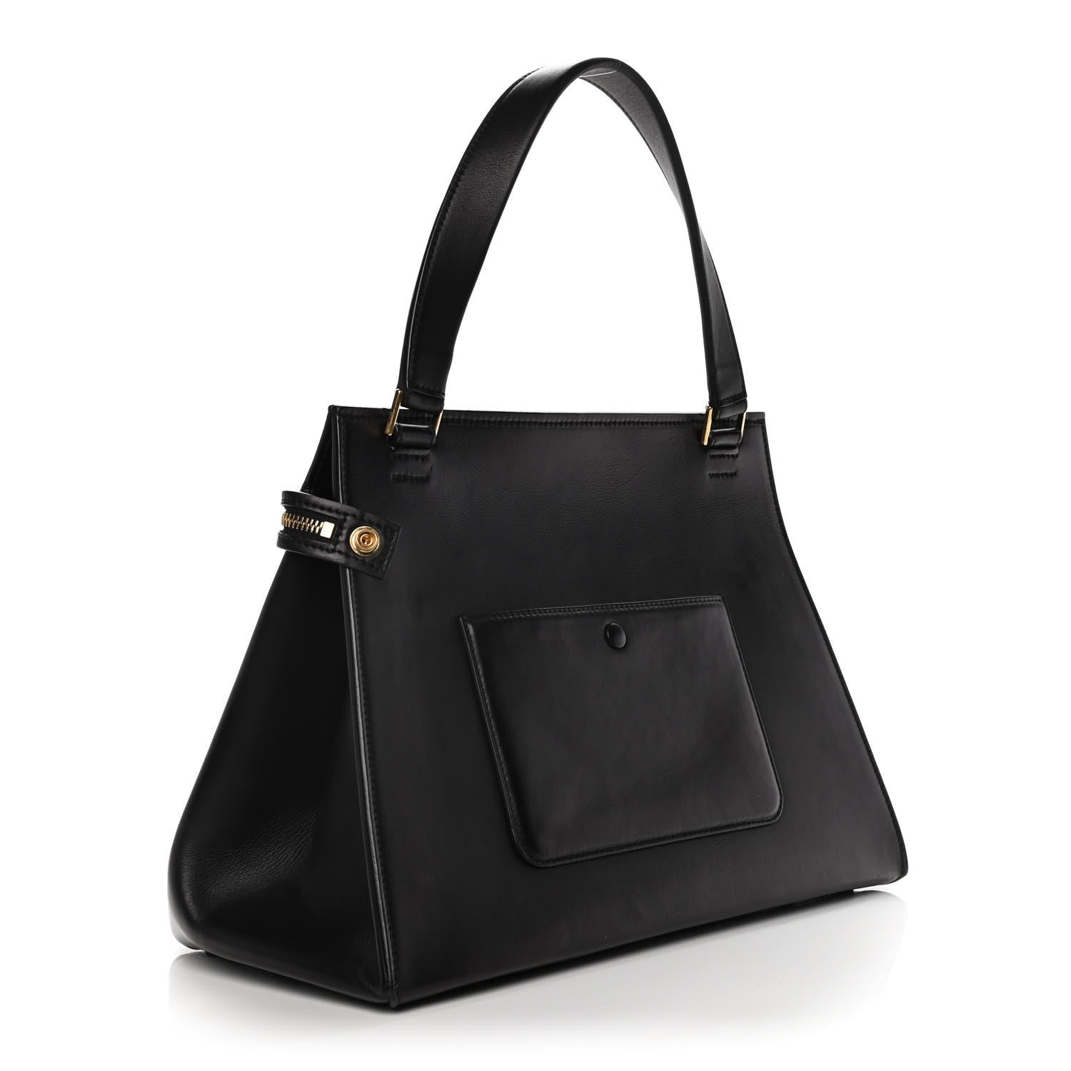 Celine Smooth Calfskin Ostrich Leg Medium Edge Shoulder Bag Black 4 of 21