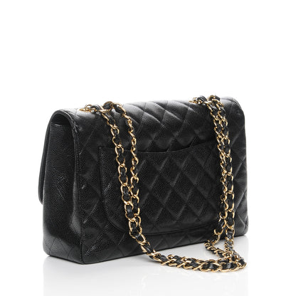 Chanel Caviar Quilted Jumbo Single Flap Black 3 of 7