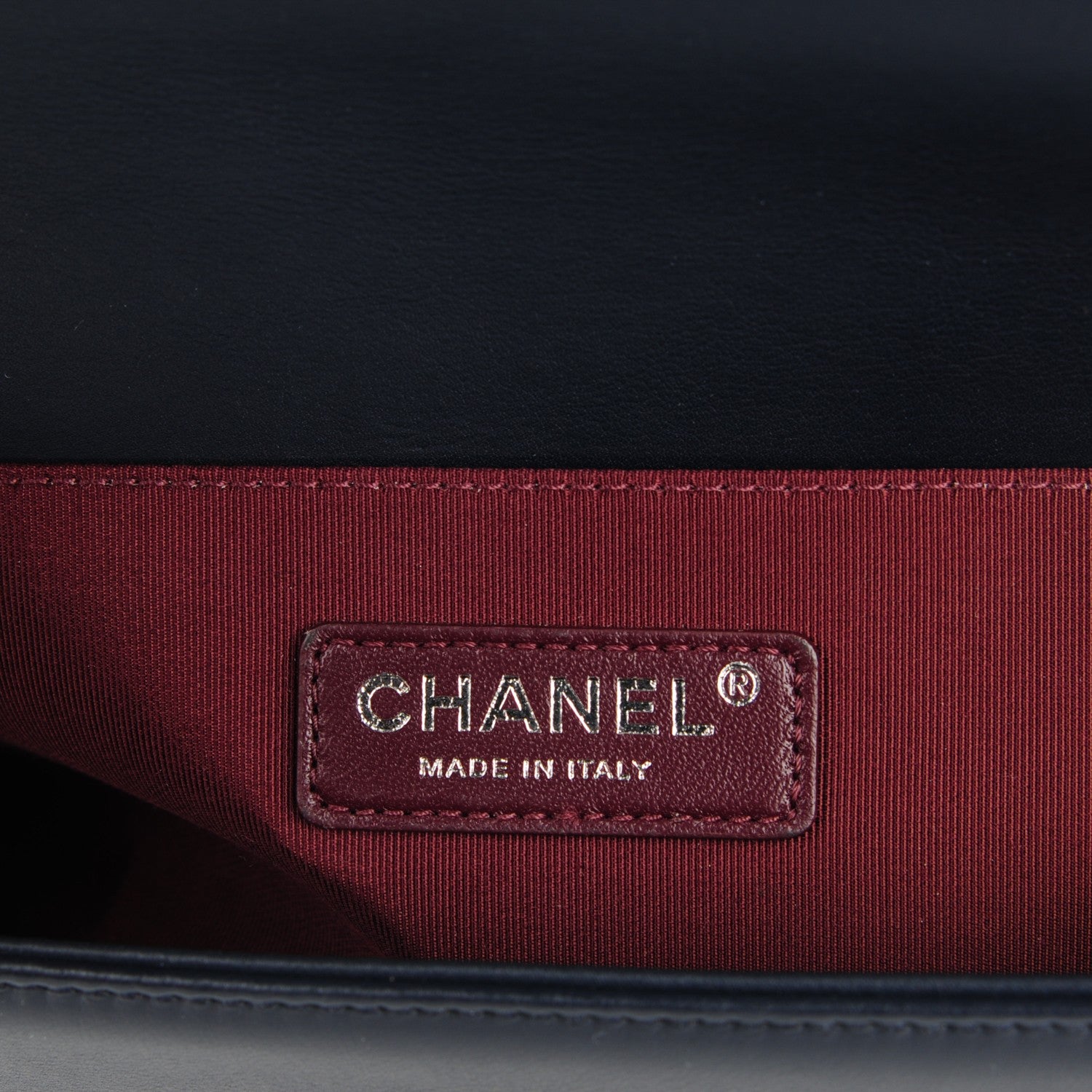 Chanel Calfskin Woven Medium Boy Flap Navy Green 7 of 9