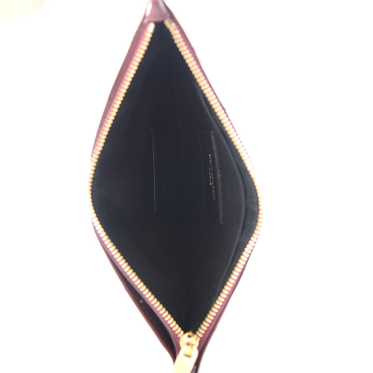 Saint Laurent Grain De Poudre Matelasse Chevron Monogram Bill Pouch Rouge Legion 5 of 8