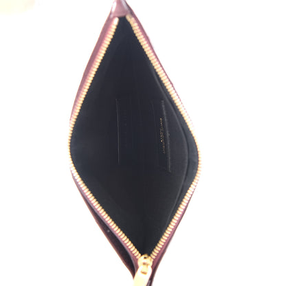 Saint Laurent Grain De Poudre Matelasse Chevron Monogram Bill Pouch Rouge Legion 5 of 8
