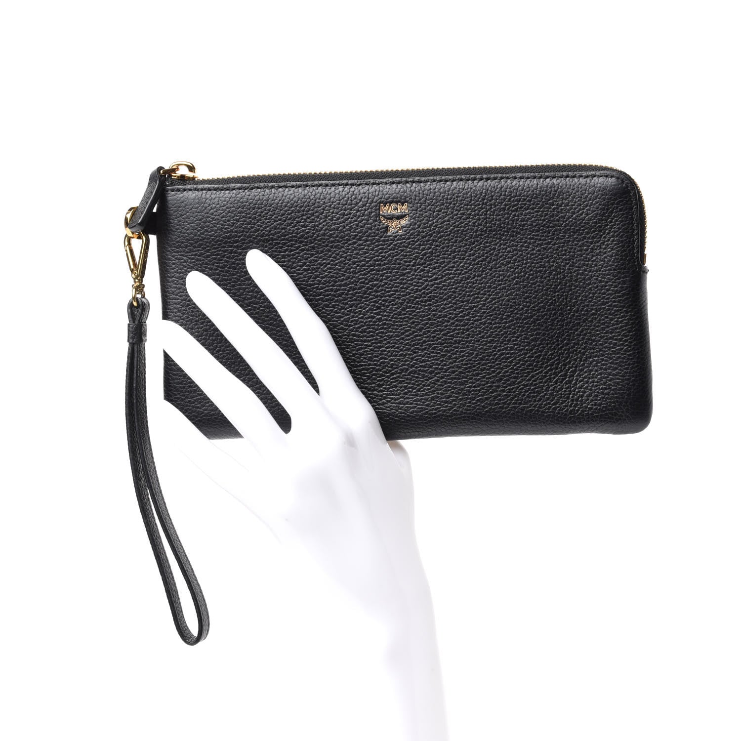 MCM Grained Calfskin Milla Tech Pouch Black 2 of 6