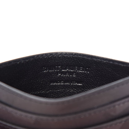 Saint Laurent Calfskin Camouflage Credit Card Case Black Grey 6 of 8