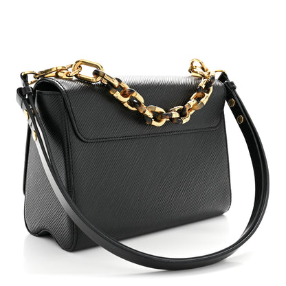 Louis Vuitton Epi Tortoiseshell Twist Shoulder Bag MM Black 4 of 12