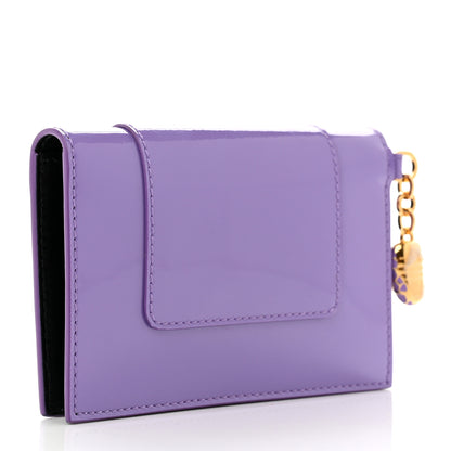 Bulgari Serpenti Patent Calfskin Forever Card Case Purple 3 of 6