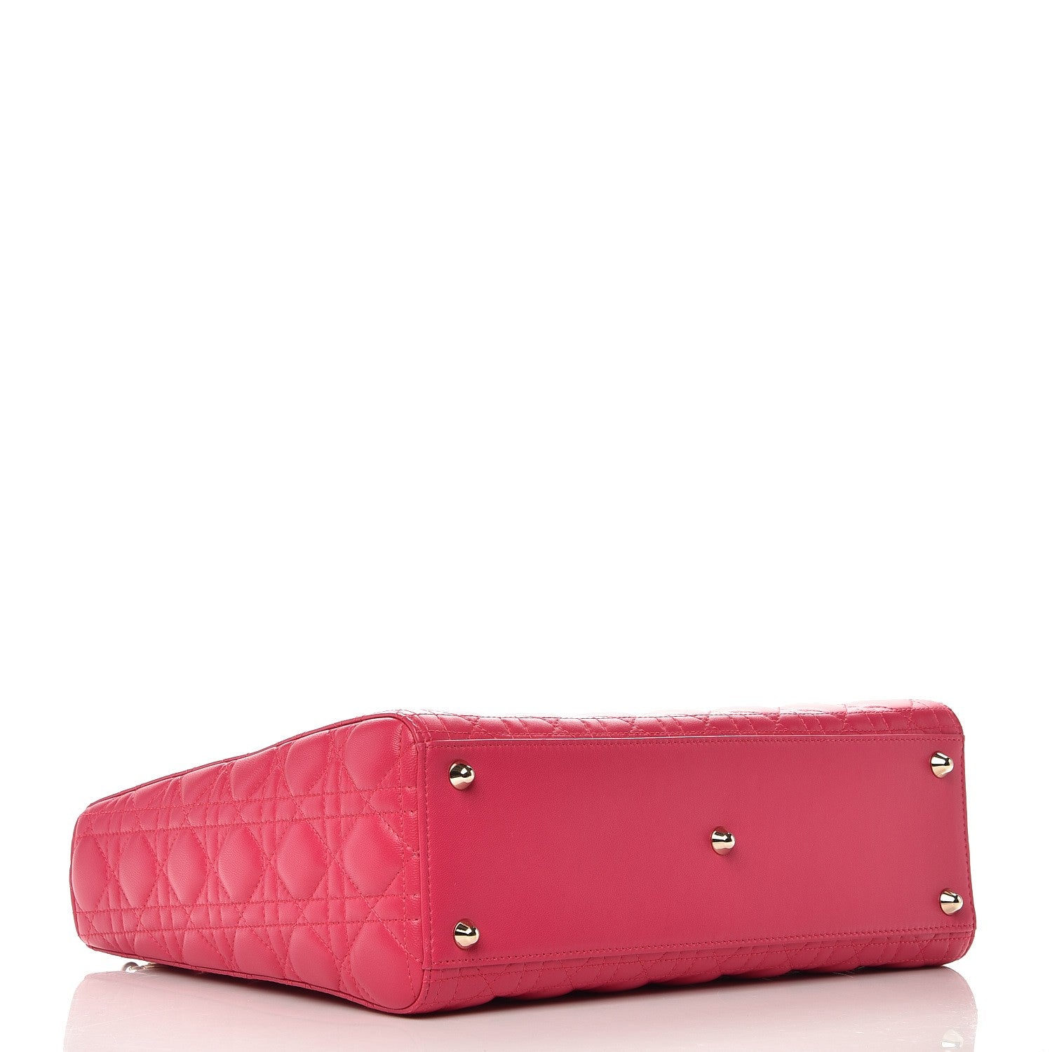 Christian Dior Lambskin Cannage Large Lady Dior Fuchsia 4 of 8