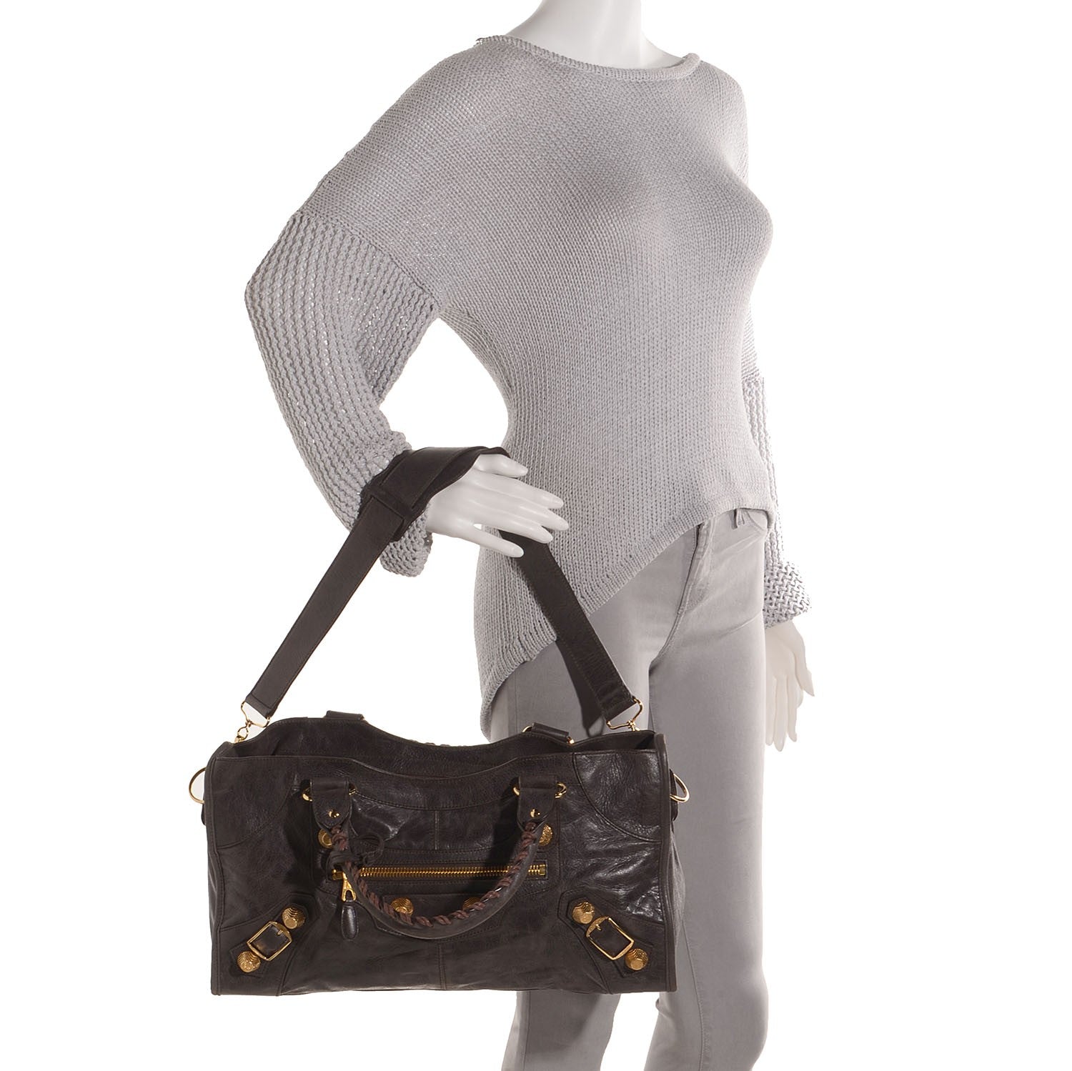 Balenciaga Agneau Giant 21 Gold Hardware Part Time Charbon 9 of 16