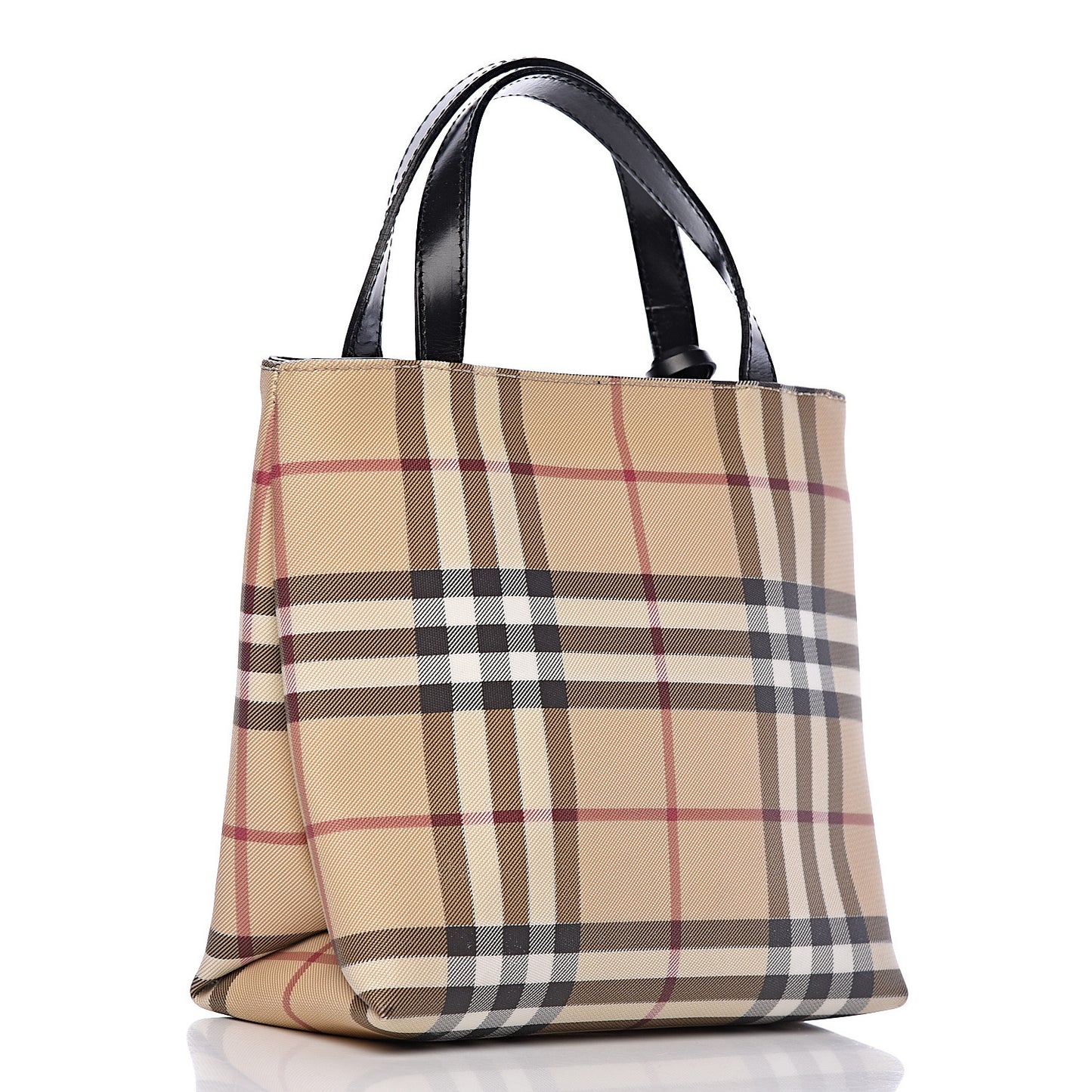 House Check Small Tote Black