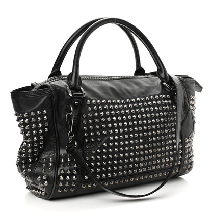 Burberry Lambskin Studded Small Edenham Satchel Black 3 of 22