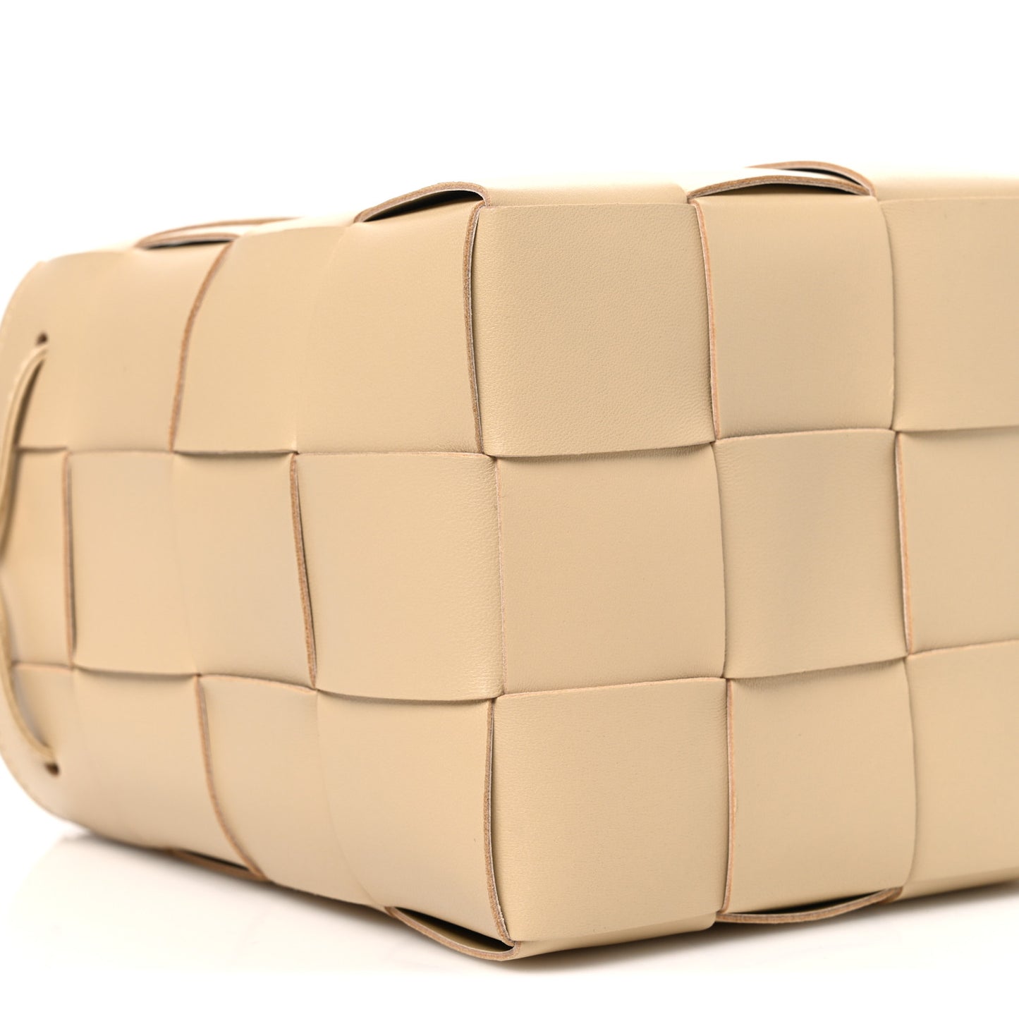 Nappa Maxi Intrecciato Cassette Bucket Bag Almond