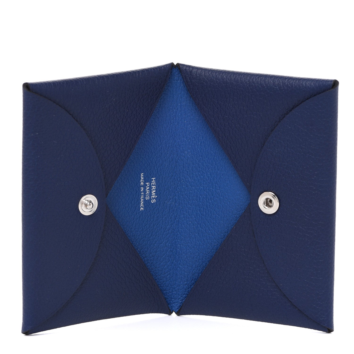 Hermes Evercolor Verso Calvi Card Case Bleu Saphir Bleu France 5 of 8