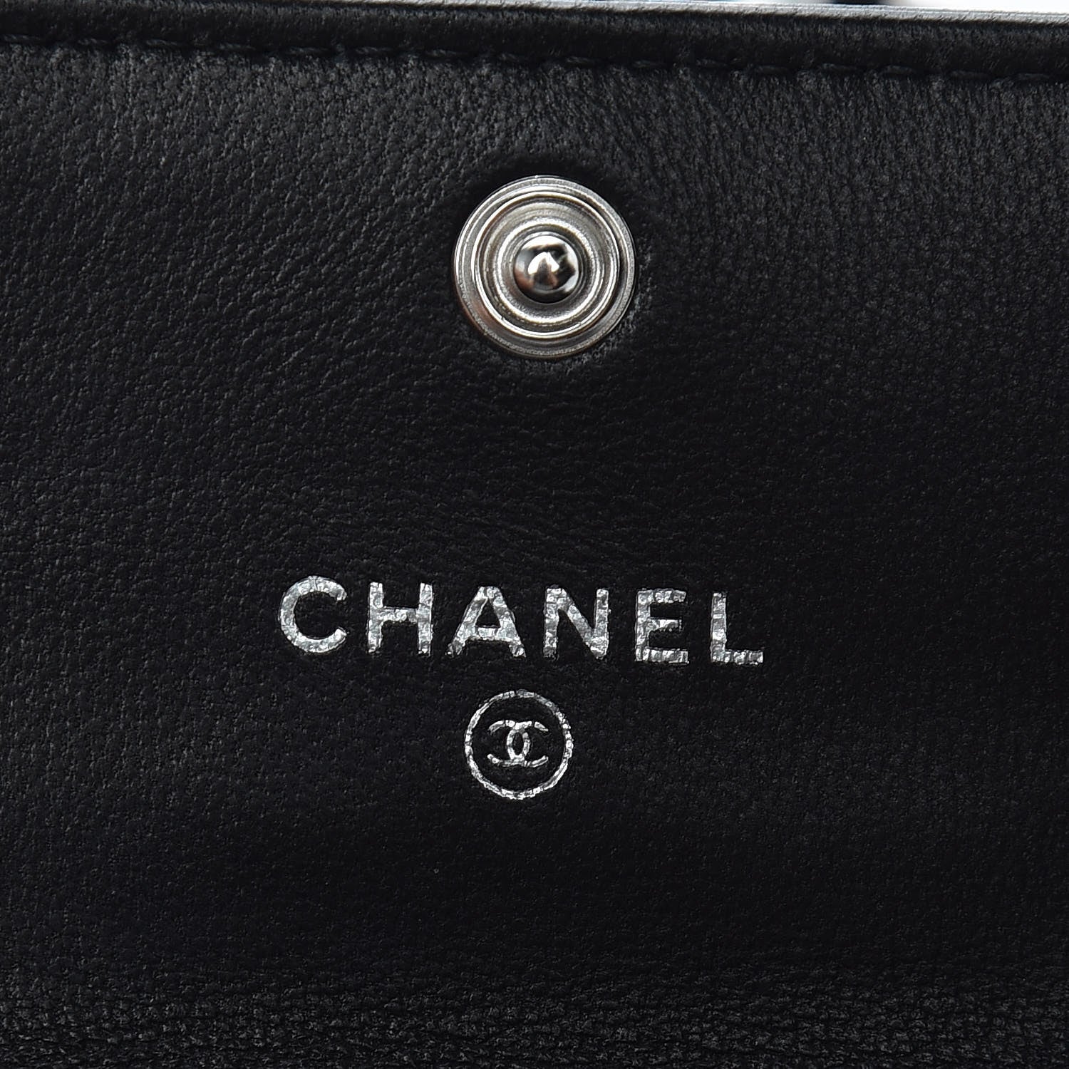 Chanel Lambskin Quilted Card Holder On Chain Black 6 of 10