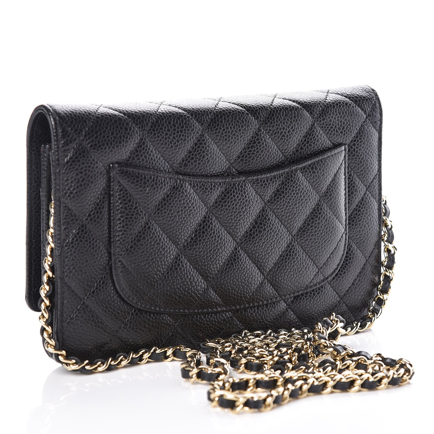 Chanel Caviar Quilted Wallet On Chain WOC Black 3 of 12