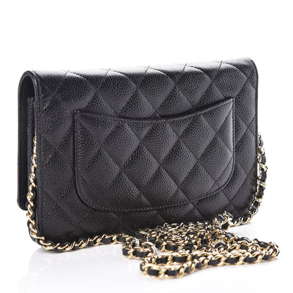 Chanel Caviar Quilted Wallet On Chain WOC Black 3 of 12