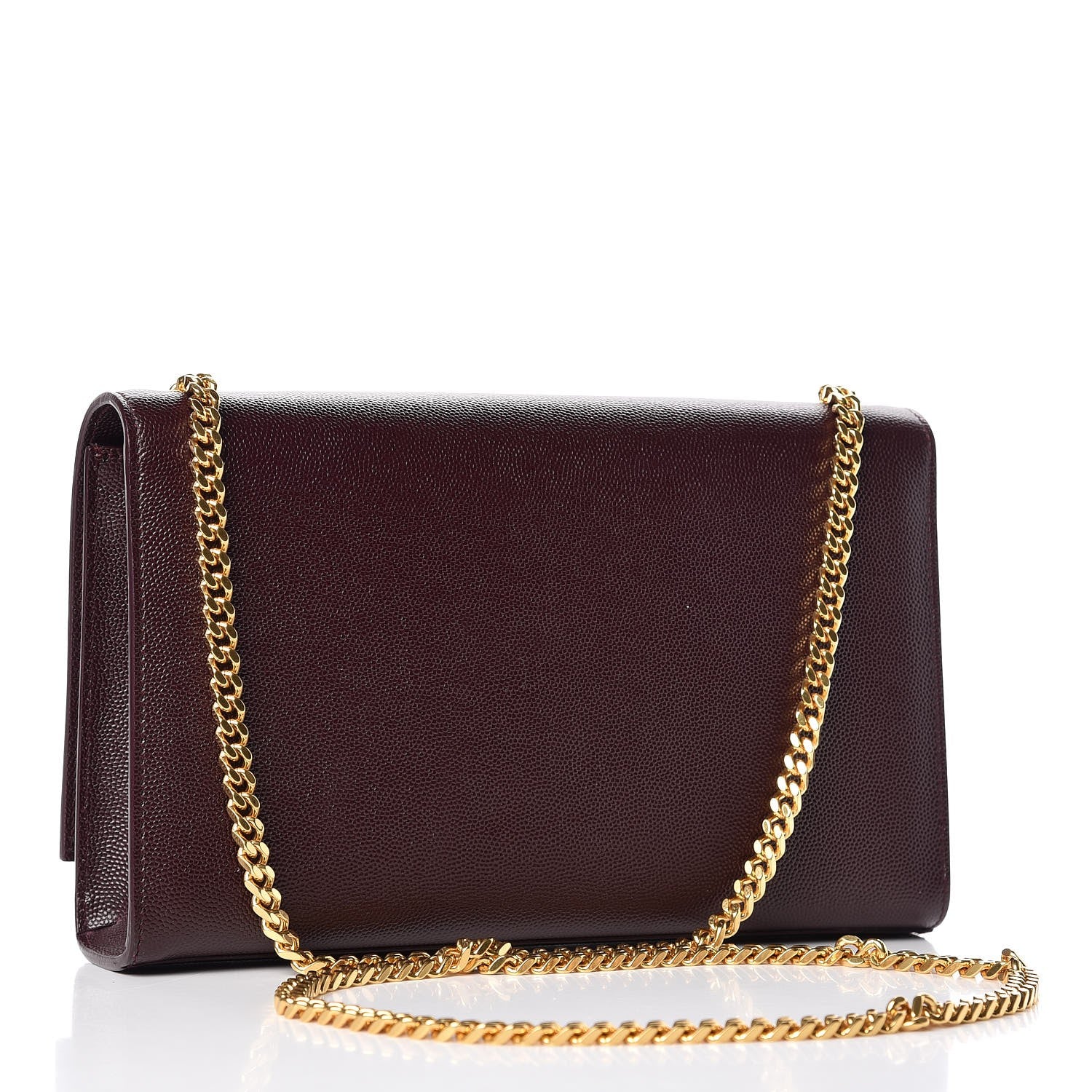 Saint Laurent Grain De Poudre Medium Classic Monogram Kate Satchel Amaranto 3 of 8