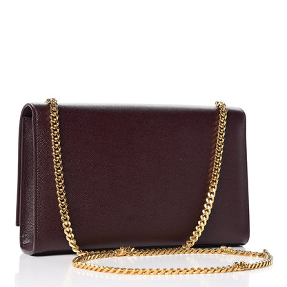 Saint Laurent Grain De Poudre Medium Classic Monogram Kate Satchel Amaranto 3 of 8