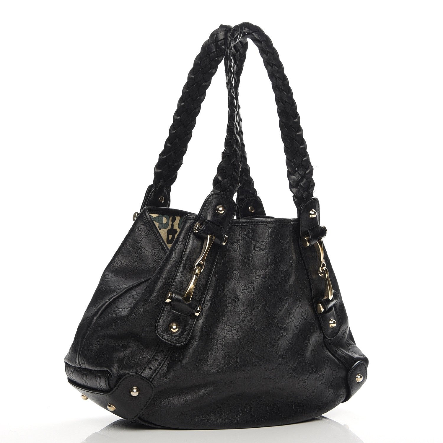 Gucci Guccissima Small Pelham Shoulder Bag Black 3 of 10