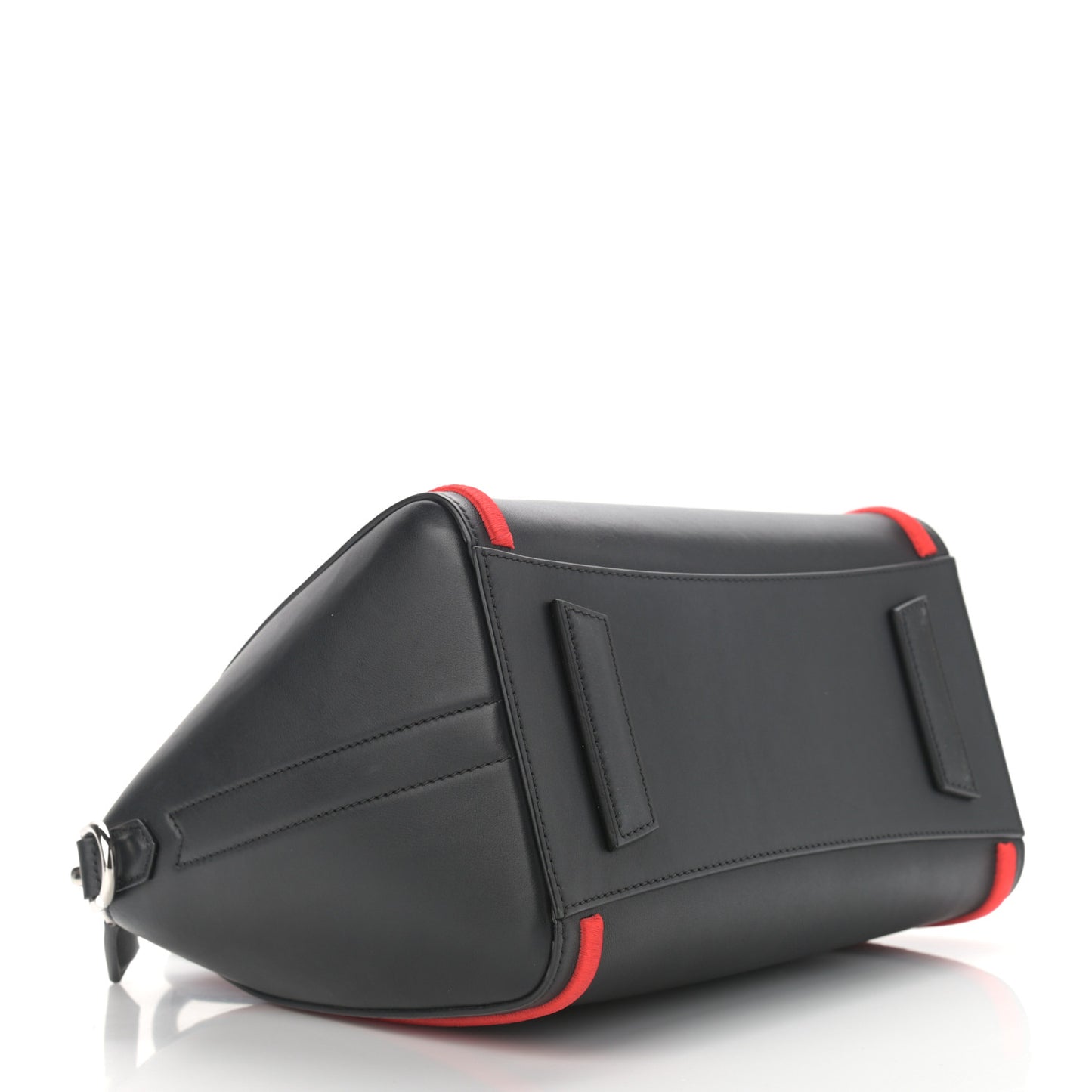 Calfskin Small Embroidered Frame Antigona Black Red