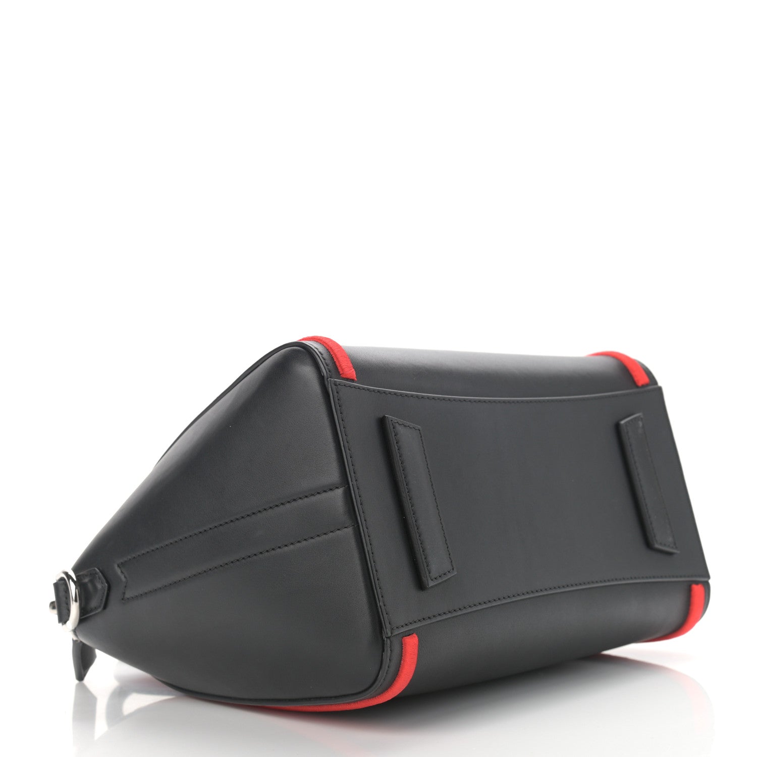 Givenchy Calfskin Small Embroidered Frame Antigona Black Red 4 of 11