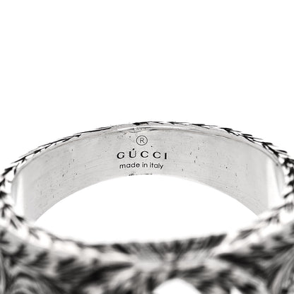 Gucci Sterling Silver Interlocking GG Signet Ring 63 10.5 4 of 6