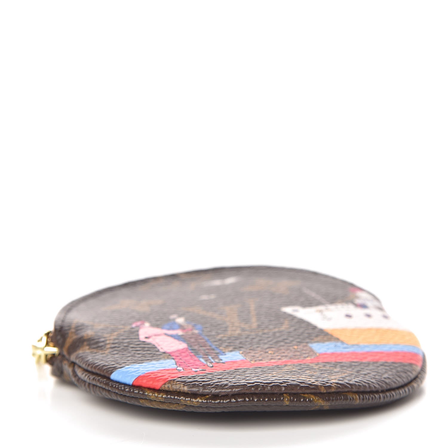 Louis Vuitton Monogram 2016 Christmas Animation Round Coin Purse Rouge 4 of 8