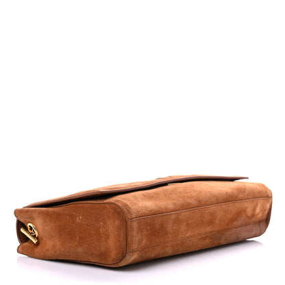 Saint Laurent Smooth Calfskin Suede Medium Reversible Monogram Kate Satchel Light Ochre 13 of 16